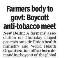 farmers-body-to-govt-boycott-anti-tobacco-meet-the-times-of-india