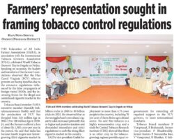 Farmers representation sought in framing tobacco control regulations [The Hans India]_29102022