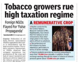 Tobacco growers rue high taxation regime [The Times of India]_29102023