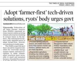Adopt 'farmer-first' tech driven solutions, ryots'body urges govt [The Times of India-Vijaywada]_06062025