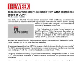 Tobacco farmers decry exclusion from WHO conference ahead of COP11 [The Week]_10112025