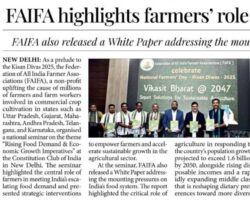 FAIFA highlights farmers’ role in India’s food future [MillenniumPost]_19102025
