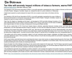 Tax hike will severely impact millions of tobacco farmers [The Statesman]_04022026